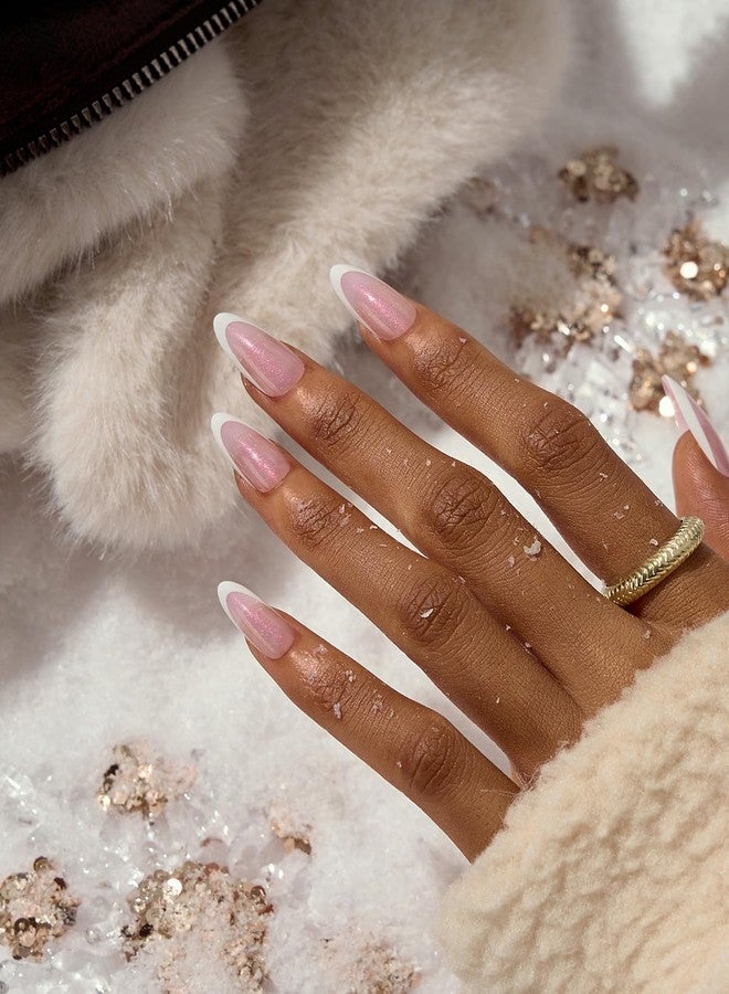 btartboxnails أظافر BTArtboxnails XCOATTIPS ذات الأطراف الفرنسية اللاصقة - قاعدة لامعة وردية، أظافر لاصقة متوسطة الحجم بلون اللوز، 90 قطعة، جودة صالونات التجميل، أطراف أظافر جل ناعمة قابلة للإزالة، متوفرة بـ 15 مقاسًا - Image 3